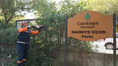 Çankaya Belediyesi parklarda bakım ve yenileme çalışmalarına hız kesmeden devam ediyor