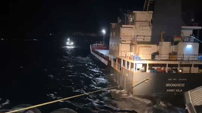 Çanakkale Boğazı’nda Arıza Yapan Yük Gemisi Karanlık Liman’a Çekildi