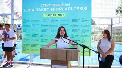 Çeşme'de Ilıca Raket Sporları Tesisi açıldı, gençler için yeni bir spor alanı