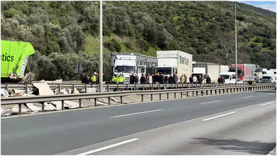 TEM'de kaza! Trafik kilit…