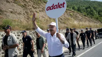 Muhabirimiz Haydar Koçak Adalet Yürüyüşü'nde Kılıçdaroğlu'nun yanında