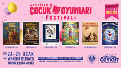 4. Mersin Yenişehir Çocuk Oyunları Festivali, sanatla dolu bir yarıyıl tatili sunuyor!