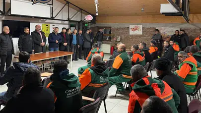 Çankaya'da temizlik emekçilerinin yeni yılı kutlandı