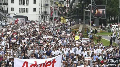 CHP'nin Ankara'dan İstanbul'a başlattığı yürüyüşten kareler