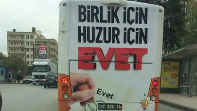 Belediye Araçları Evet İçin Çalışıyor