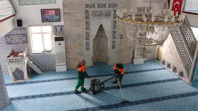 Çankaya Belediyesi ibadethaneleri Ramazan öncesi kapsamlı temizlikle hazır hale getiriyor