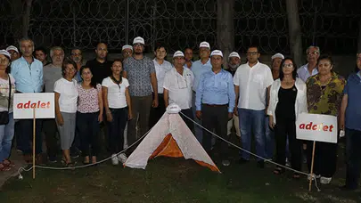 Antalya'da CHP'nin 'adalet çadırı' kaldırıldı