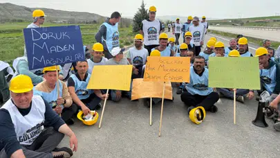 Doruk Madencilik İşçilerinin Yürüyüşüne Polis Engeli: Gerginlik Yaşandı, Bir İşçi Fenalaştı