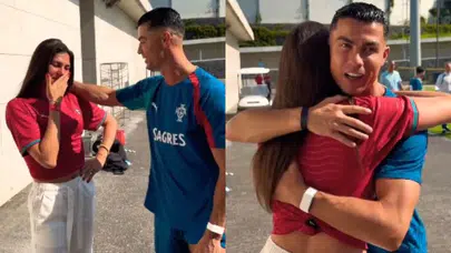 Celine Dept hayaline kavuştu: Ronaldo ile buluştu, gözyaşlarına hakim olamadı