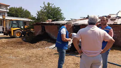 Muğla Büyükşehir Belediyesi, yangında zarar gören üreticiye destek olmak için harekete geçti