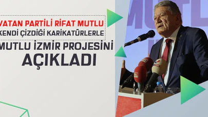 RİFAT MUTLU, KENDİ ÇİZDİĞİ KARİKATÜRLERLE 'MUTLU İZMİR' PROJESİNİ AÇIKLADI