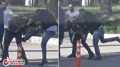 Üniversite kampüsünde genç kızın fotoğrafını çeken adamı dövdüler