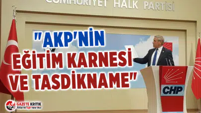 "AKP'NİN EĞİTİM KARNESİ VE TASDİKNAME"