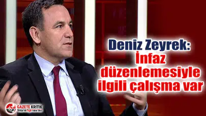 Deniz Zeyrek: İnfaz düzenlemesiyle ilgili çalışma var