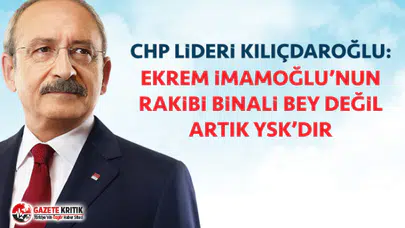 ''Ekrem İmamoğlu'nun rakibi Binali Bey değil, YSK''