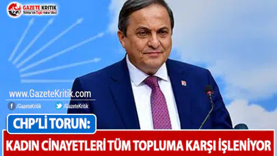 CHP'li Torun: Kadın Cinayetleri Tüm Topluma Karşı İşleniyor