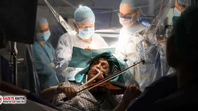 Dünya bu anları konuşuyor: Beyin ameliyatı olurken keman çaldı