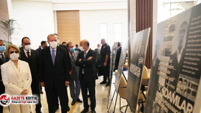 Erdoğan ve Tansu Çiller 12 Eylül askeri darbesinin fotoğraf sergisini gezdi
