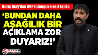 Barış Atay'dan "Çıplak aranan onurlu, ahlaklı kadın açıklamak için bir sene beklemez" diyen AKP'li Özlem Zengin'e sert tepki