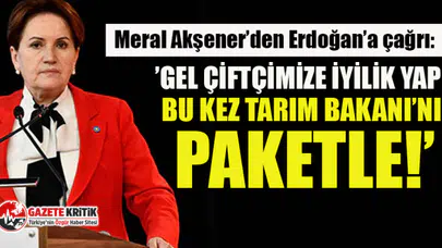 Akşener'den Erdoğan'a: Bugüne kadar açıkladığın en iyi ve en etkili paket, damadını paketlemendi