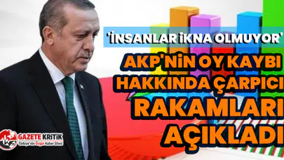 AKP'nin oy kaybı hakkında çarpıcı rakamları açıkladı