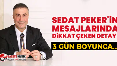Sedat Peker'in mesajlarında dikkat çeken detay! 3 gün boyunca...