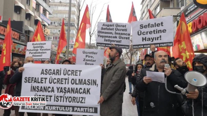 HKP, Ankara’da asgari ücreti protesto etti: Sefalet ücretini kabul etmiyoruz!