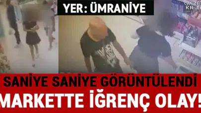 Marketteki taciz olayı saniye saniye kaydedildi