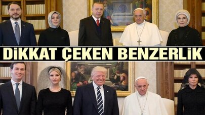 Cumhurbaşkanı Tayyip Erdoğan ve ailesi Papa'yı ziyaret etti