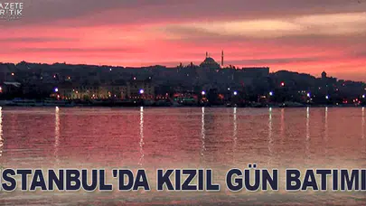 İstanbul'da kızıl gün batımı