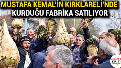 Mustafa Kemal'in Kırklareli'nde kurduğu fabrika satılıyor