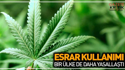 Esrar bir ülkede daha serbest