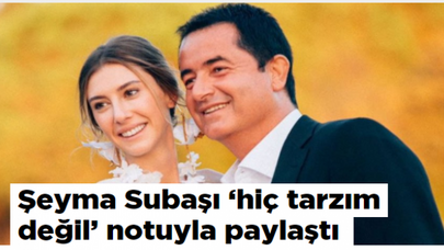 Şeyma Subaşı 'hiç tarzım değil' notuyla paylaştı