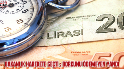 Bakanlık Harekete Geçti : Vergi borcunu ödemeyen yandı