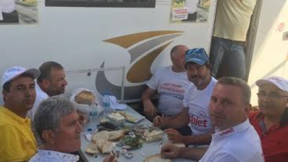 Başak, eski başkanları adalet yürüyüşünde ağırladı