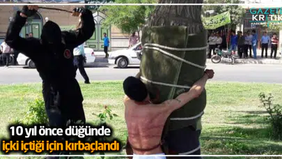10 yıl önce düğünde içki içtiği için kırbaçlandı