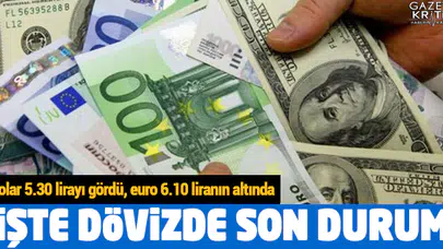 Dolar 5.30 lirayı gördü, euro 6.10 liranın altında