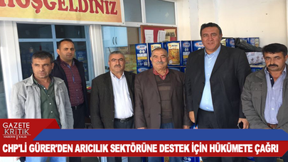 CHP'Lİ GÜRER'DEN ARICILIK SEKTÖRÜNE DESTEK İÇİN HÜKÜMETE ÇAĞRI