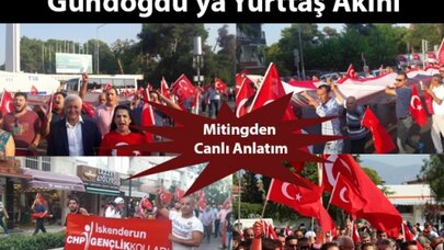 Demokrasi ve Cumhuriyet Mitingi'nde Gündoğdu'ya Akın Var... Canlı Anlatım