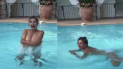 53 yaşındaki Elizabeth Hurley'den yarı çıplak video paylaşımı