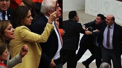 İşte Meclis tutanağı: 4 kişi 1 kişiye saldırıyor