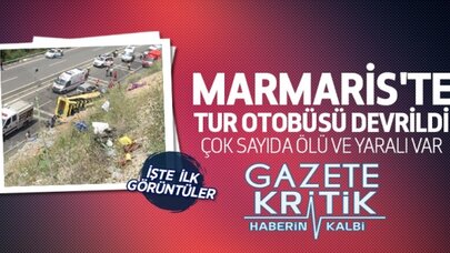 Marmaris'ten son dakika haberi... Tur otobüsü devrildi: 20 ölü