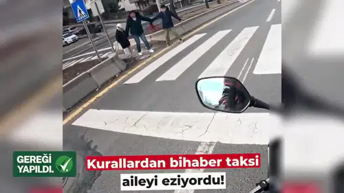 Ankara'da yaya geçidine anne ve çocuğuna yol vermeyen sürücülere idari işlem başlatıldı