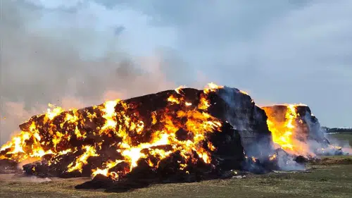 Yozgat'ta Yıldırım Felaketi: 500 Ton Saman Kül Oldu!