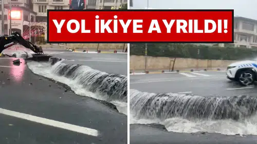 İstanbul'da Sağanak Yağışın Bilançosu Ağır: Eyüpsultan'da Yol Ortadan İkiye Ayrıldı!