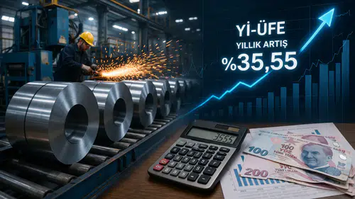 YD-ÜFE’de dikkat çeken yükseliş: Yıllık artış yüzde 35,55’e ulaştı
