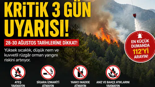 Orman Yangını Uyarısı: Bakan Yumaklı'dan 28-30 Ağustos için kritik çağrı