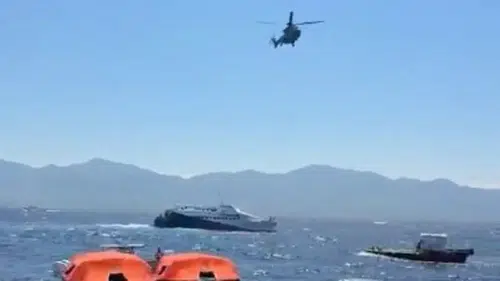 Girne'de gemi faciası: TCG Işın arama-kurtarma çalışmalarına katıldı