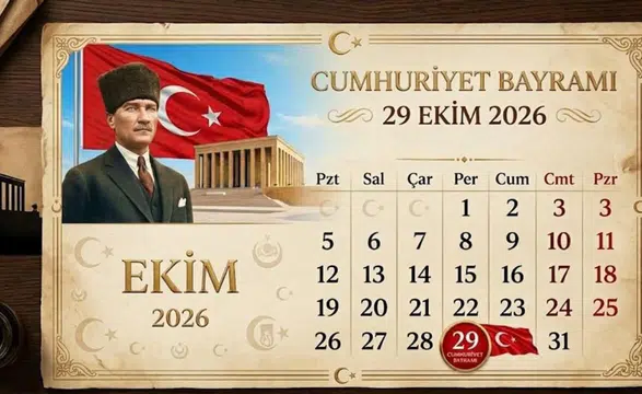 28 Ekim Yarım Gün mü, 29 Ekim Resmi Tatil mi? İşte 2026 Cumhuriyet Bayramı Tatil Takvimi