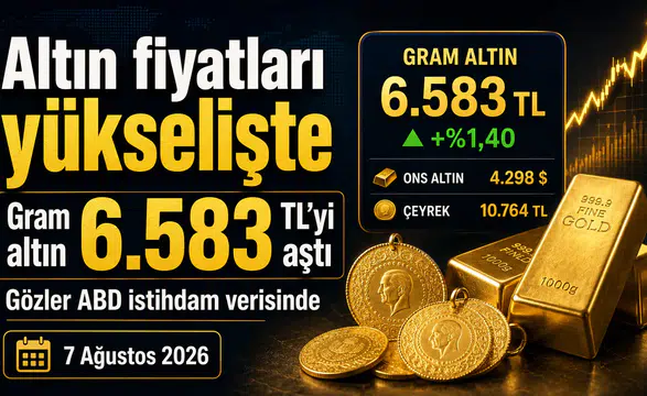 Altın fiyatları yükselişte: Gram altın 6.583 TL’yi aştı